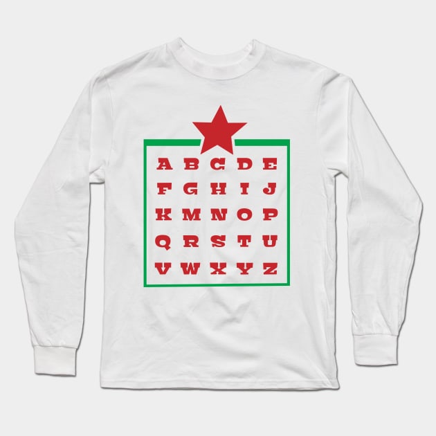 No L Alphabet Holiday Design Long Sleeve T-Shirt by korykennedyteesign